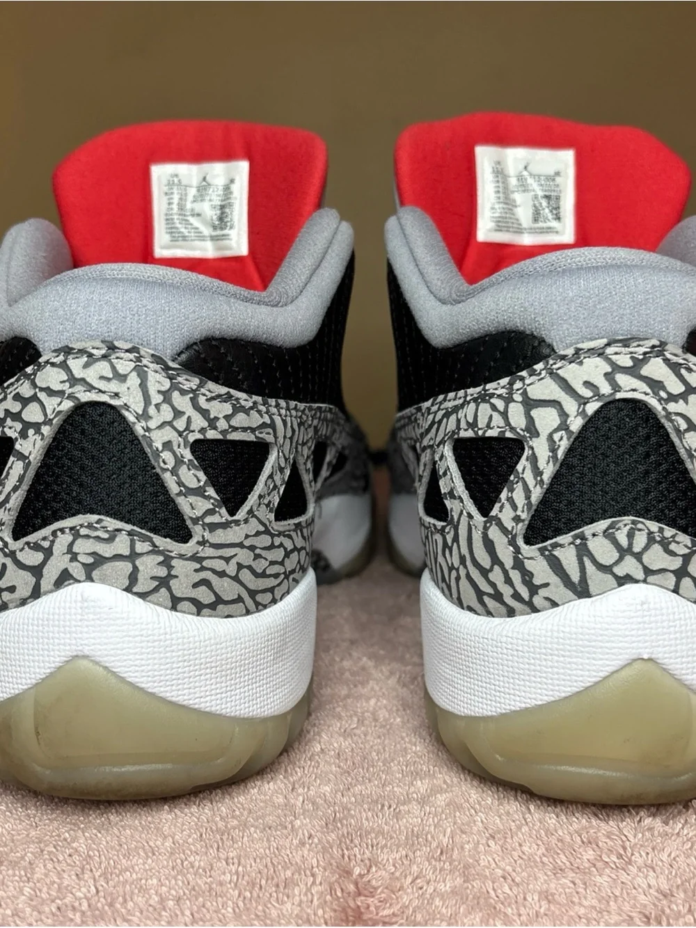 Size 11.5 - Air Jordan 11 Retro IE Low Black Cement